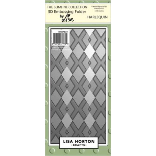 harlequin - Slimline Embossing Folder by lisa horton crafts LHCEF128